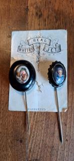 Antieke Whitby jet rouw sieraden das spelden c.1860, Ophalen of Verzenden