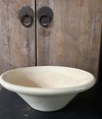 Franse craquelé schaal roonwit aardewerk landelijk, Antiek en Kunst, Curiosa en Brocante, Ophalen of Verzenden