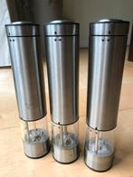 3 Elektrische Zout/Peper Molens RVS, Ophalen, Gebruikt