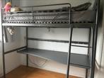 IKEA hoogslaper Svärta grijs met bureau en gratis stoel, Huis en Inrichting, Slaapkamer | Stapelbedden en Hoogslapers, Gebruikt