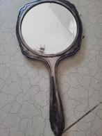 Antieke zware verzilverde hand spiegel kaptafel spiegel
