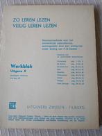 Zo leren lezen, veilig leren lezen Werkblok Uitgave A, Antiek en Kunst, Ophalen of Verzenden, F.B. Caesar