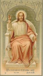 Mooi oud devotieprentje Christus, Ophalen of Verzenden, Zo goed als nieuw, Kaart of Prent, Christendom | Katholiek