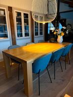 6 eetkamerstoelen, grijsblauw(Sanders wonen, model Maxima), Huis en Inrichting, Ophalen, Zo goed als nieuw, Vijf, Zes of meer stoelen