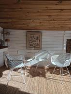 Witte kuipstoelen Intratuin 4 stuks, Tuin en Terras, Ophalen, Zo goed als nieuw, Kunststof