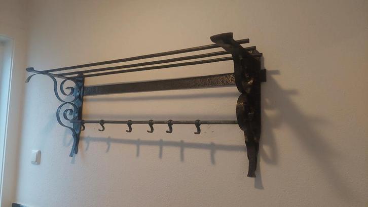 Antieke Kapstok - Smeedijzer, Huis en Inrichting, Woonaccessoires | Kapstokken, Zo goed als nieuw, Wandkapstok, Metaal, Ophalen