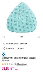 Zitzak maat L sitting point turquoise, Ophalen of Verzenden, Nieuw, Blauw