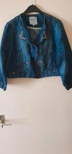 CRISPY KORT SPIJKERJASJE MET RITS/STUDS ZAKJES MAAT 42/44, Blauw, Maat 42/44 (L), Nieuw, Jasje