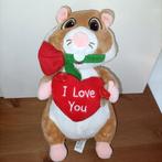 AH hamster Valentijn met hart en bloemen, Kinderen en Baby's, Speelgoed | Knuffels en Pluche, Ophalen of Verzenden