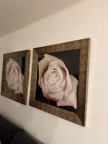 Prachtige schilderijen 80 x 80 cm hoog/breed beschikbaar voor biedingen