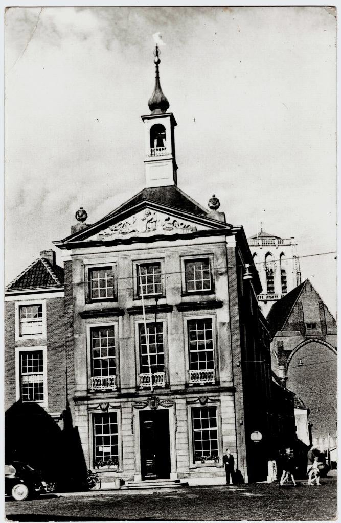 B24026 Brielle Stadhuis, Ophalen of Verzenden, 1940 tot 1960, Gelopen, Zuid-Holland