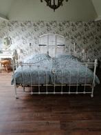 Zeer mooi wit smeedijzeren bed. 180x200, Ophalen, Wit, Tweepersoons, Zo goed als nieuw