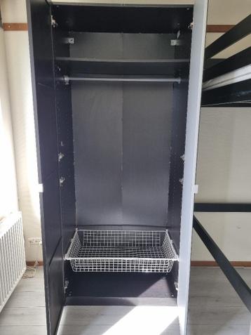 Ikea Pax Kledingkast Zwart/Spiegel 100x60x236 cm - afbeelding 2