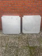 2 Nog mooie Aluminium Pallets / 82 bij 82 cm., Doe-het-zelf en Verbouw, Metalen, Ophalen, Gebruikt, Aluminium