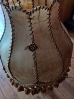 Vintage Lederen Lampenkap, Huis en Inrichting, Lampen | Lampenkappen, Ophalen, Gebruikt, 25 tot 50 cm, Vintage