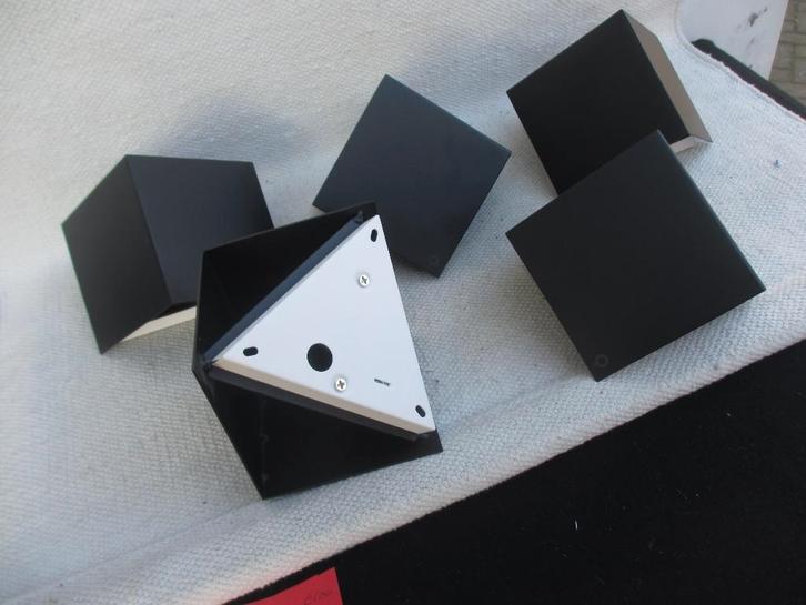 5 stuks QAZQA Cube wandlampen zwart, Huis en Inrichting, Lampen | Wandlampen, Metaal, Ophalen of Verzenden