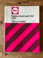 1972 BSA A75 Rocket 3 Replacement parts list, Ophalen of Verzenden