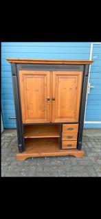 OPRUIMING | Houten kast met deuren en lades, Gebruikt, 100 tot 150 cm, Ophalen of Verzenden, Met lade(s)