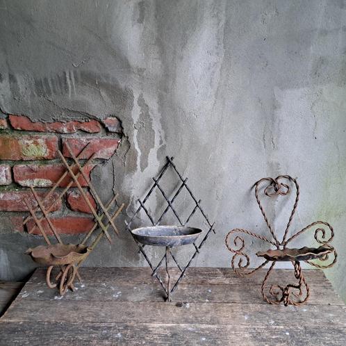 1xOude brocante metalen wandkandelaar muurkandelaar *Etage3*, Huis en Inrichting, Woonaccessoires | Overige, Gebruikt, Ophalen of Verzenden