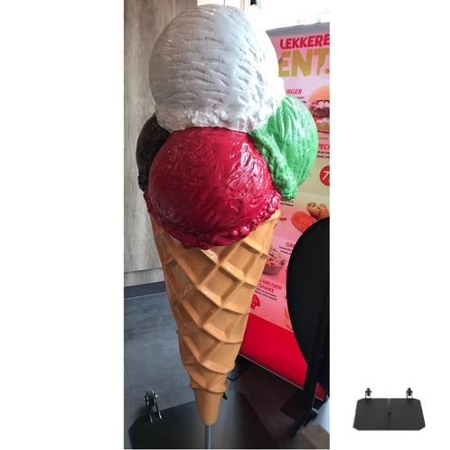 Schepijs 175 cm - polyester ijsje 5 bol ijs op ijshoorn, Verzamelen, Merken en Reclamevoorwerpen, Nieuw, Reclamebord, Ophalen