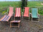 strandstoelen, Tuin en Terras, Tuinstoelen, Ophalen, Gebruikt, Hout, Inklapbaar
