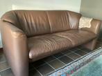 2 Leolux bankjes leer bruin - gebruikerssporen ,, Huis en Inrichting, Banken | Bankstellen, Ophalen, Gebruikt, 150 tot 200 cm