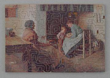antieke houten puzzel, Zeitvertreib, Mutterglück beschikbaar voor biedingen