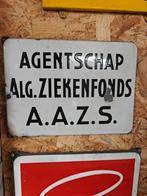 Emaille bordje van A.A.Z.S. bieden., Verzamelen, Ophalen of Verzenden, Zo goed als nieuw, Reclamebord