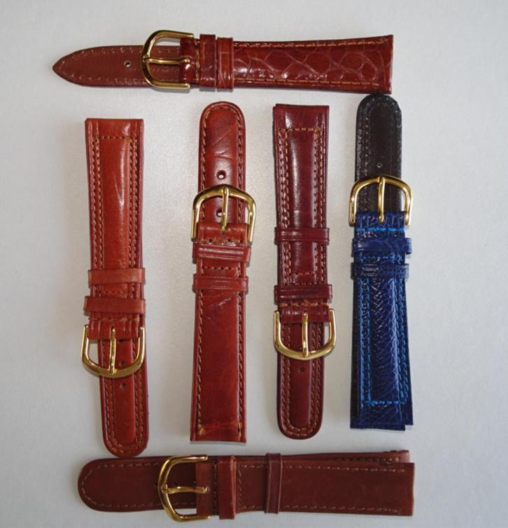 Horlogebandje Fijne Leder   18mm, Sieraden, Tassen en Uiterlijk, Overige Accessoires, Nieuw, Ophalen of Verzenden