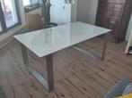 Eettafel 160x90, Huis en Inrichting, Tafels | Eettafels, Ophalen, Gebruikt, 50 tot 100 cm, Glas