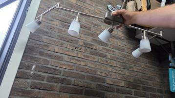 2x Ikea TIDIG plafondspot met 5 spots beschikbaar voor biedingen