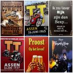 TT Circuit Assen reclamebord van metaal wandbord decoratie, Verzamelen, Reclamebord, Info@deconoord.nl, Deco Noord, Nieuw