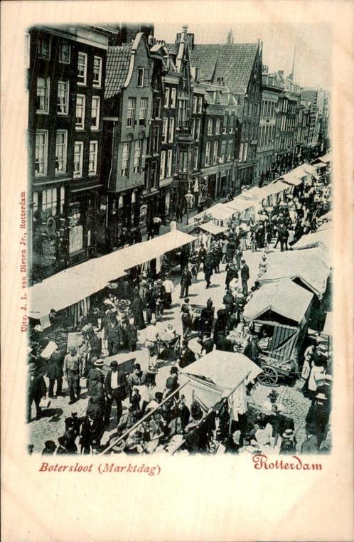 Rotterdam - Botersloot, Verzamelen, Ansichtkaarten | Nederland, Ongelopen, Zuid-Holland, Voor 1920, Ophalen of Verzenden