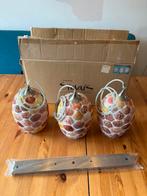 Hanglamp met schelpen – 3 lampen (nieuw in doos), Ophalen of Verzenden, Nieuw, Minder dan 50 cm