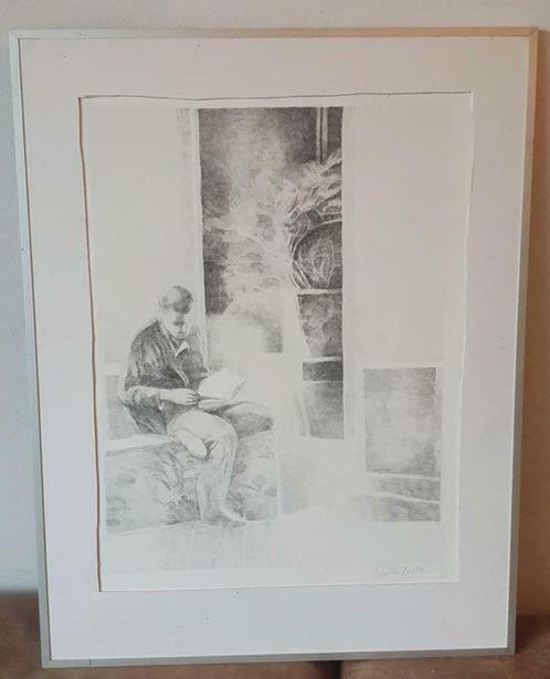 Zeefdruk Walter Nobbe genaamd - De Tuin AH Dagelijks leven., Antiek en Kunst, Kunst | Litho's en Zeefdrukken, Ophalen