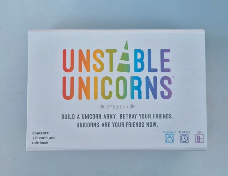 Unstable Unicorns | Bordspel/Boardgame, Hobby en Vrije tijd, Gezelschapsspellen | Bordspellen, Zo goed als nieuw, Een of twee spelers