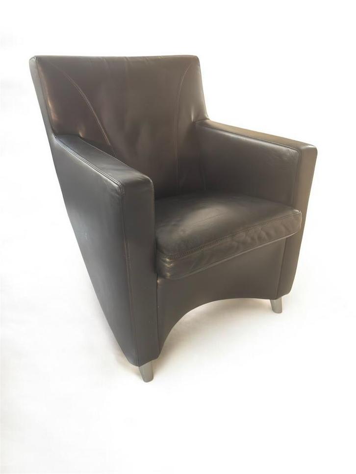 2X Leder Fauteuils, Huis en Inrichting, Fauteuils, Zo goed als nieuw, Leer, 50 tot 75 cm, 75 tot 100 cm, Ophalen