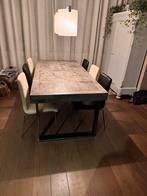 Mango houten eettafel voor 6 personen, 100 tot 150 cm, Ophalen of Verzenden, Zo goed als nieuw, Vijf personen of meer