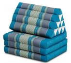 Driehoeks blauw yoga moon kwan Thais matras kussen, Ophalen, Zo goed als nieuw, Yogamat