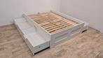 Wit ikea Hemnes bed 140x200 met 4 lades. Leveren, Huis en Inrichting, Slaapkamer | Bedden, Ikea, Wit, Tweepersoons, Zo goed als nieuw