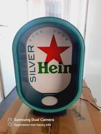 Mooie Heineken silver verlichting, Verzamelen, Biermerken, Ophalen of Verzenden, Zo goed als nieuw, Reclamebord, Plaat of Schild
