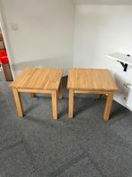 Eiken houten bijzettafels., Ophalen, Zo goed als nieuw, Rechthoekig