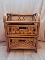 Rotan kastje, Huis en Inrichting, Ophalen, Minder dan 50 cm, 1 of 2 laden, Zo goed als nieuw