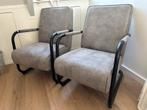 Stoelen grijs, Huis en Inrichting, Fauteuils, Ophalen, Metaal, 75 tot 100 cm, Zo goed als nieuw