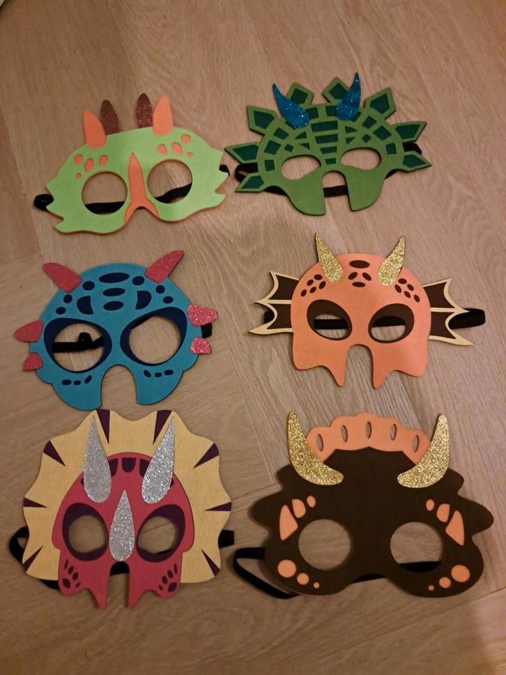 Dino Maskers - Feestaccessoires, Kinderen en Baby's, Carnavalskleding en Verkleedspullen, Nieuw, Jongen of Meisje, 104 of kleiner