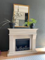 Decoratieve schouw / sierhaard in crème-wit, Huis en Inrichting, Haarden, Ophalen, Gebruikt, Vrijstaande haard, Overige soorten
