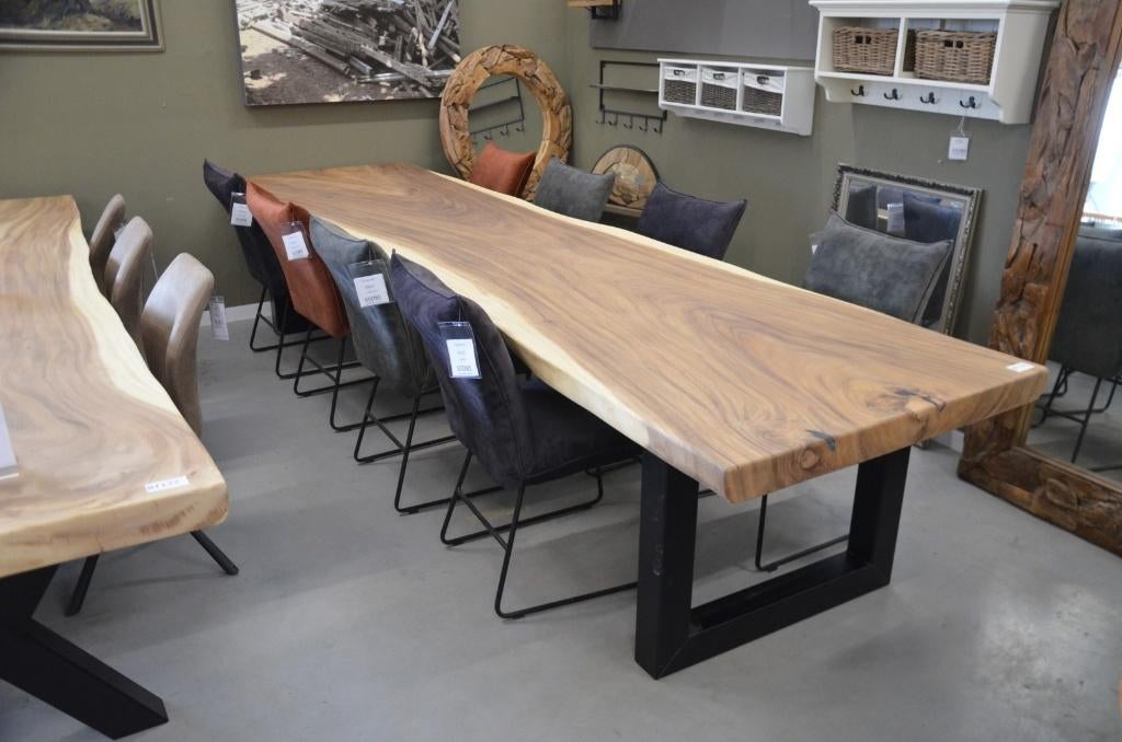 Suar Boomstamtafel 400 cm - BT 178, Huis en Inrichting, Woonaccessoires | Overige, Nieuw, Ophalen