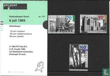 Postzegelmapje 111 Europazegels Hedendaagse Kunst 1993 NL beschikbaar voor biedingen