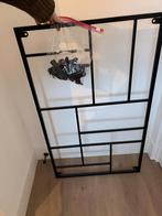 Woonaccesoires - wandrek met clips - zwart metaal, Ophalen, Gebruikt