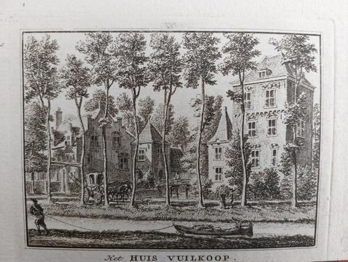 137 / Het Huis Vuilkoop in Schalkwijk Gravure uit 18e eeuw, Antiek en Kunst, Kunst | Etsen en Gravures, Ophalen of Verzenden